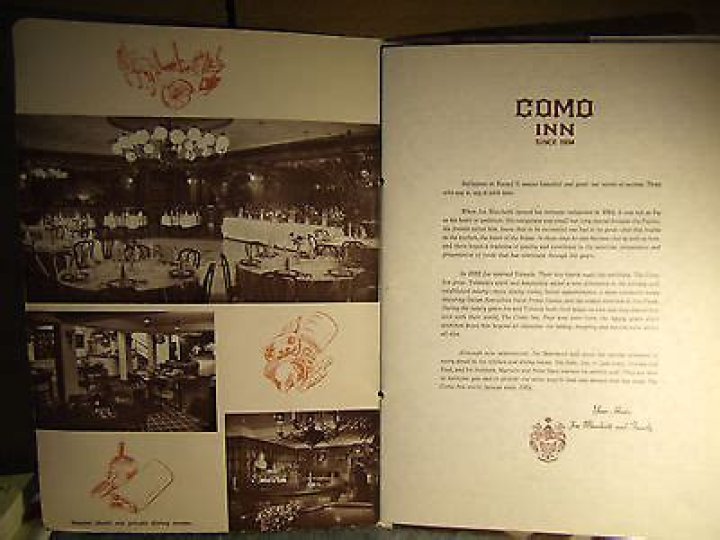 Como Inn Chicago Marchetti Family Illinois 546 Milwaukee Ave FULL Matchbook for Sale